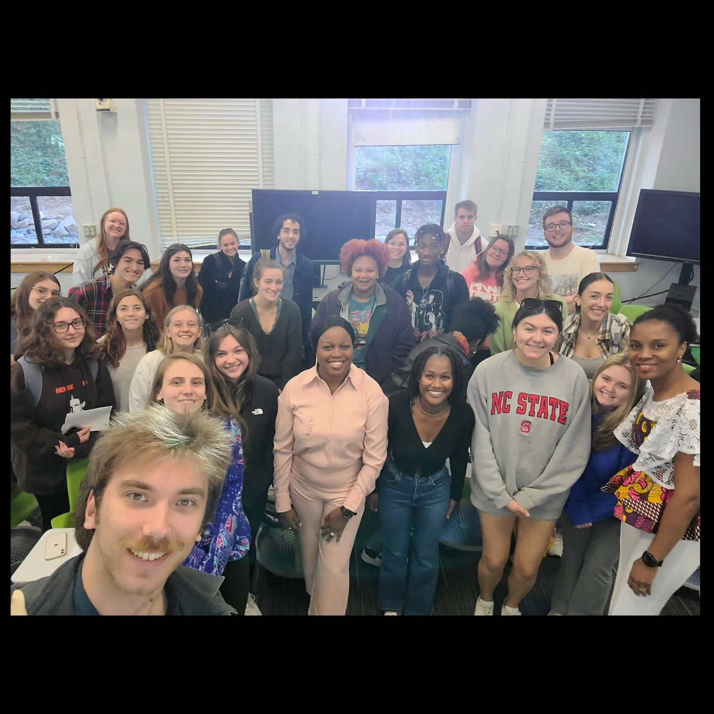 Dr. Gbemisola Adetayo with a university class after an AI professional development session
